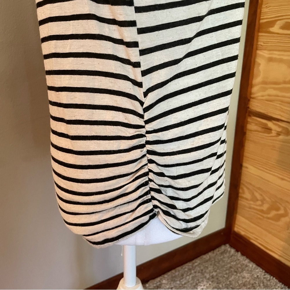 Charlotte Russe Striped Sheer Lace Crochet Back Top Blouse Large - Picture 5 of 7